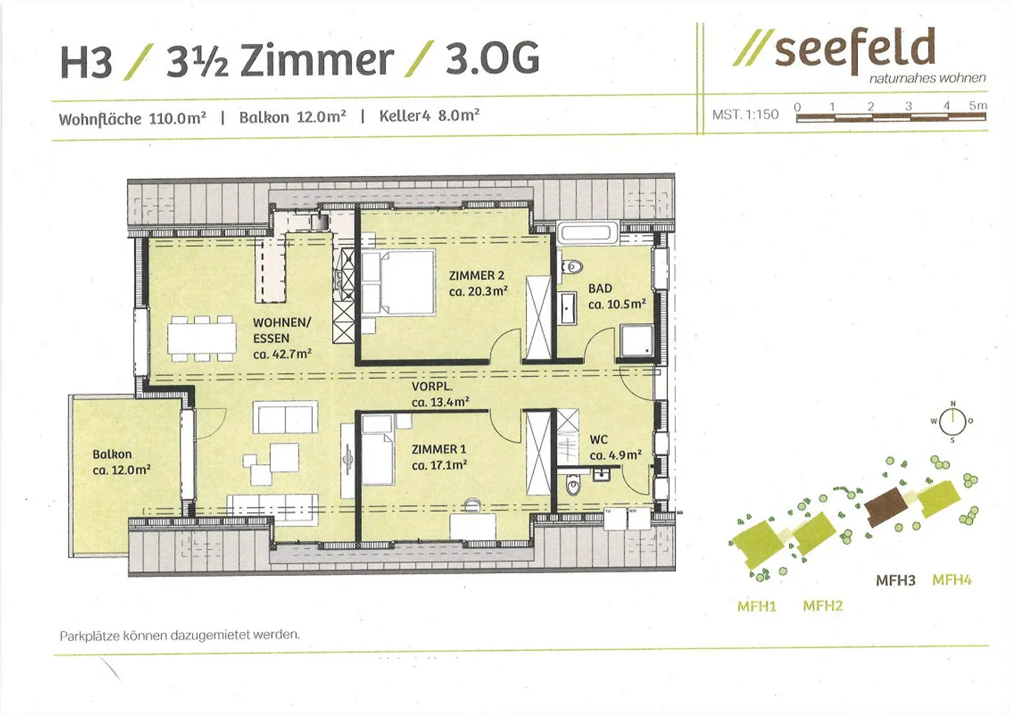Spacious 3.5-room penthouse apartment with balcony in elevated location - Photo 15 of 15