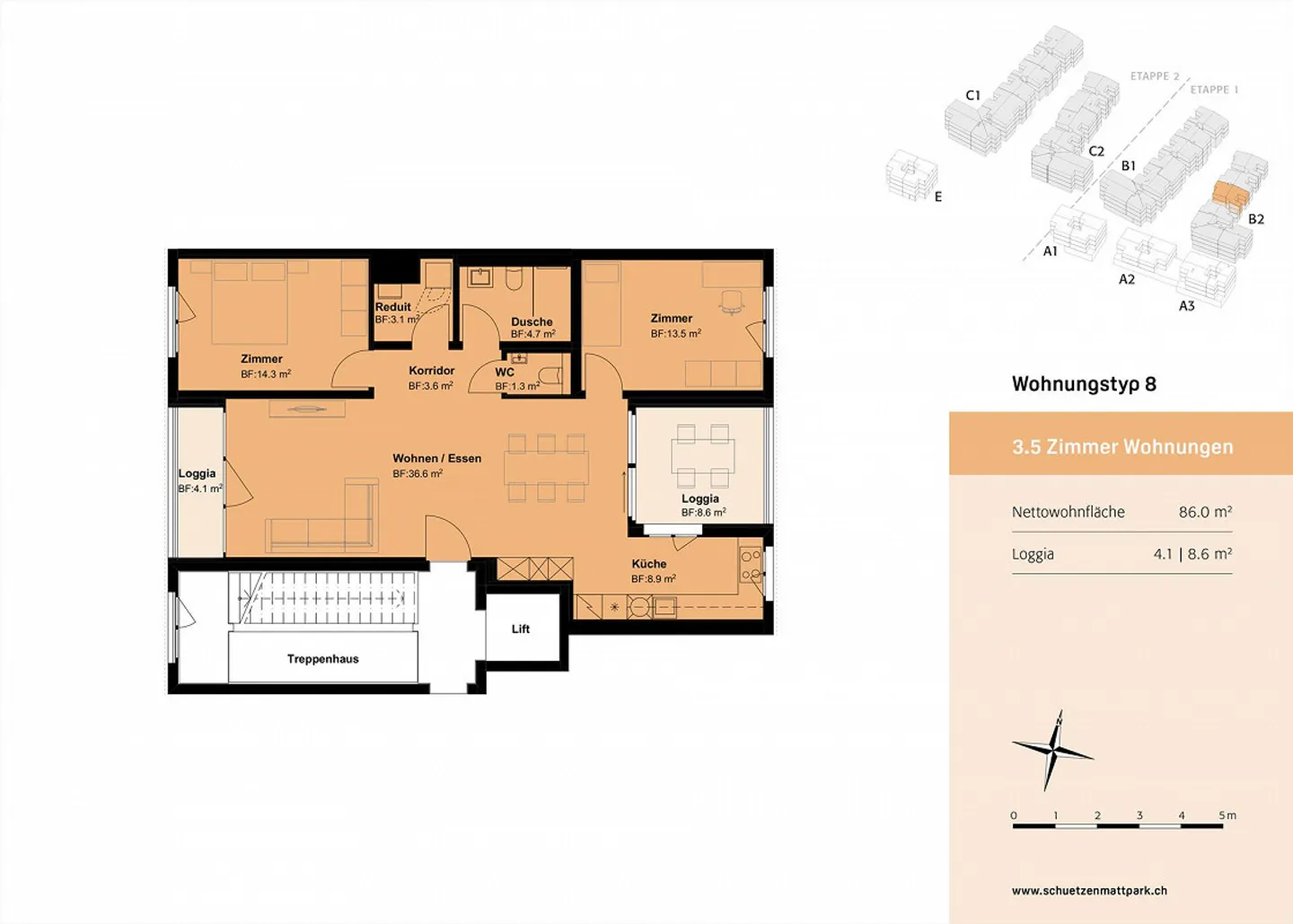 Condominium confortable de 3,5 pièces avec loggia pratique et calme - Photo 9 sur 10