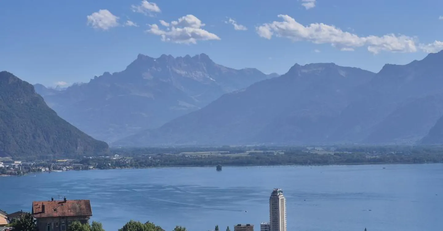 Appartamento di 3,5 locali con vista magica sul Lago di Ginevra, a Chernex vicino a Montreux (VD) - Foto 1 di 7