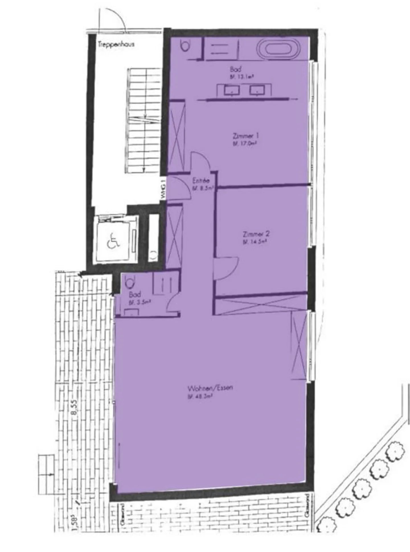 Appartement 3.5 pièces au cœur de Meilen : rare opportunité avec charme et style ! - Photo 9 sur 10
