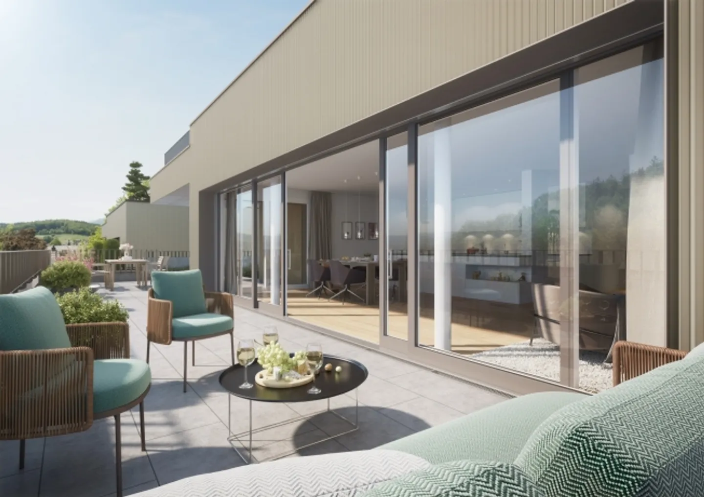 Nouveau bâtiment sur la pente ensoleillée avec une vue dégagée, tranquillité et espace pour vos idées - Photo 10 sur 11