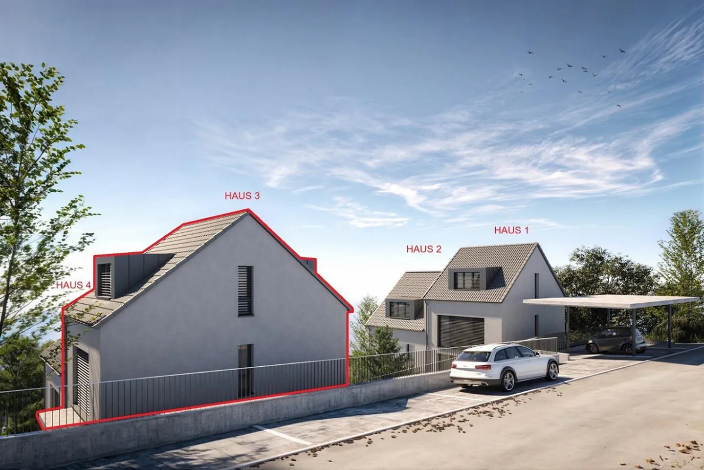 Nouvelle construction Mosermattstrasse avec quatre maisons jumelées de 5,5 pièces (Maison 3) - Photo 1 sur 7