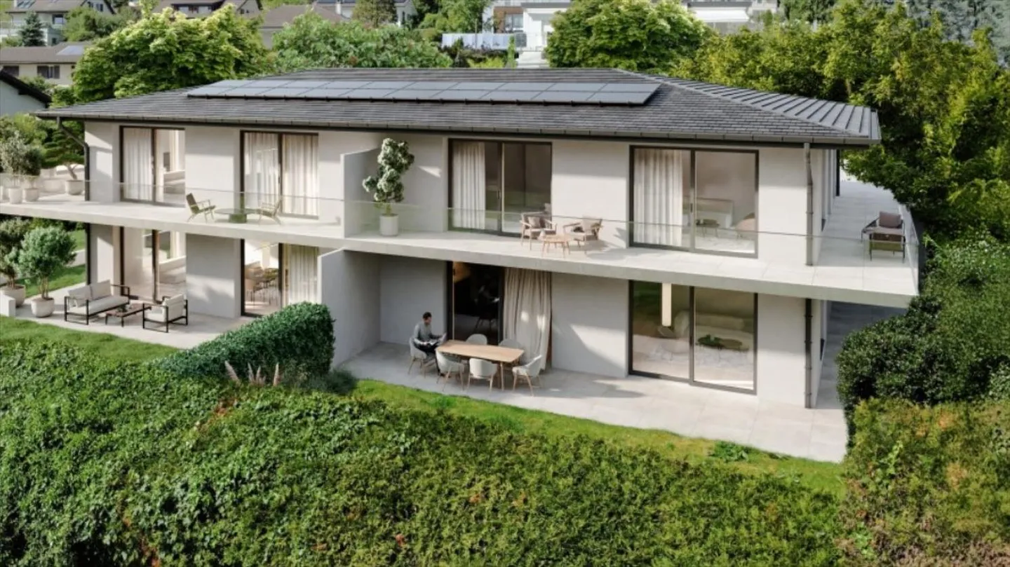 More than 2 lots! 4.5-room apartment on the garden level with a view of the Alps - Photo 2 of 6