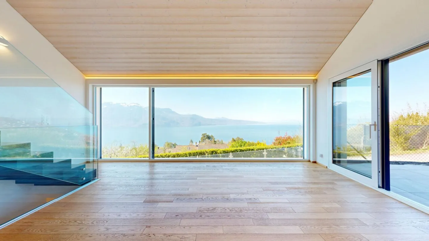 Villa contemporanea eccezionale a St-Saphorin (Lavaux) Vista panoramica sul lago - Foto 3 di 13