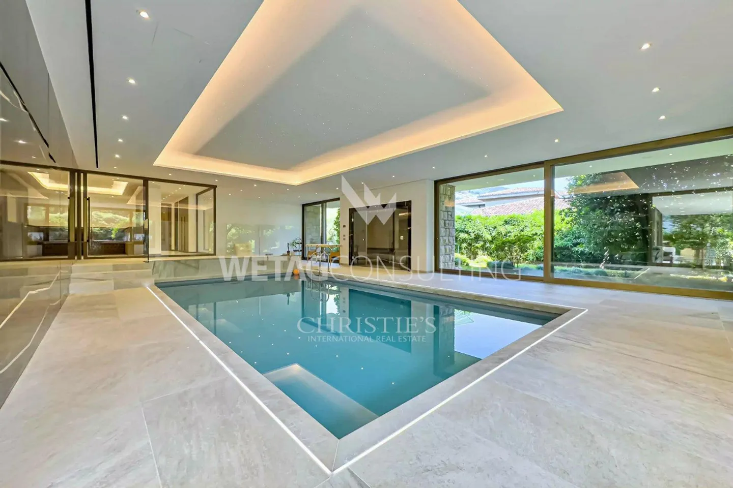 Lugano-Magliaso: magnifica villa con piscina interna, direttamente sul lago di Lugano - Foto 7 di 13