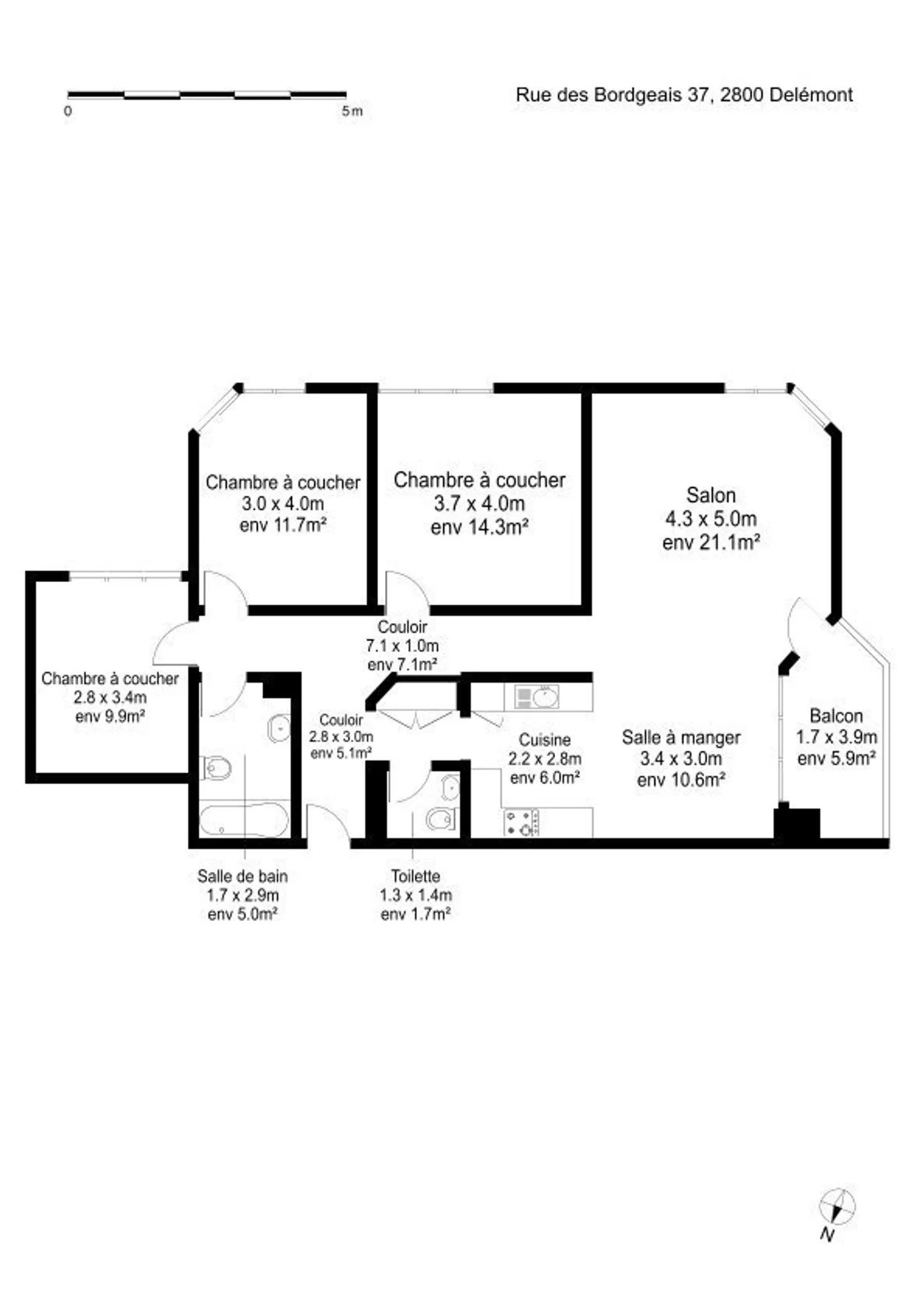 Schönes 4-Zimmer-Apartment zur Miete – Ruhig, grün und nahe dem Zentrum - Foto 2 von 8
