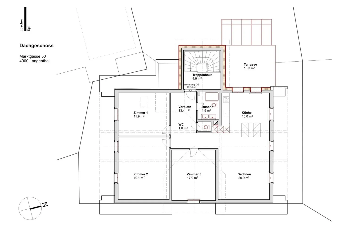 Teilsanierte 4 1/2-Zimmer-Altbauwohnung, 2. OG in grüner Oase mitten im Zentrum - Foto 9 von 9
