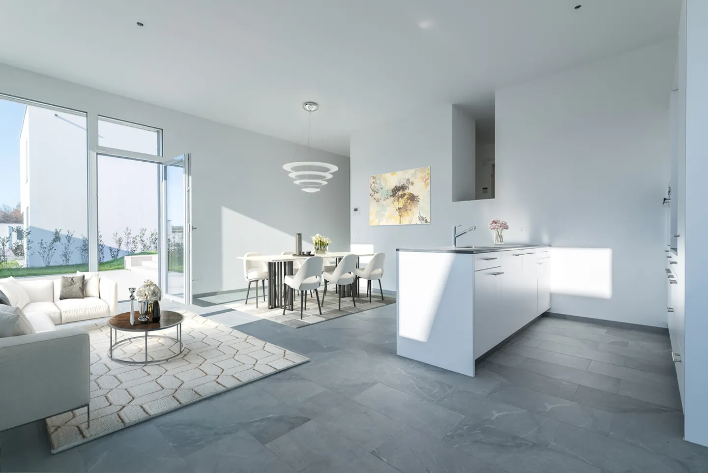 Zu vermieten: wunderschöne 4,5 Zimmer im Erdgeschoss einer Einzelvilla - Foto 1 von 8