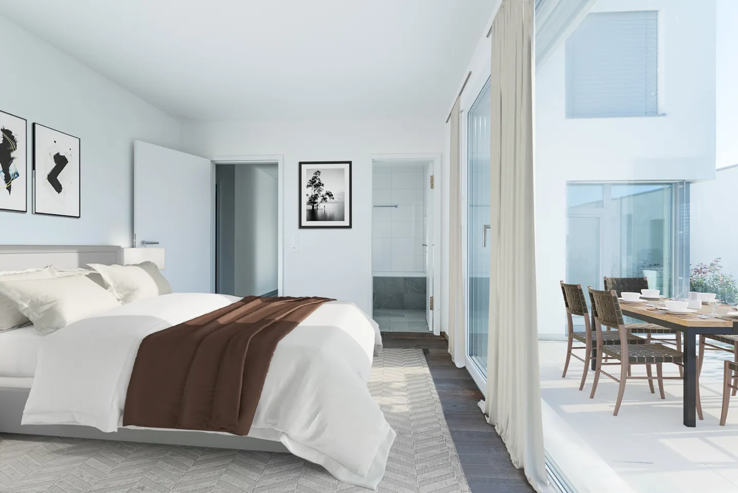 Zu vermieten: wunderschöne 4,5 Zimmer im Erdgeschoss einer Einzelvilla - Foto 2 von 8