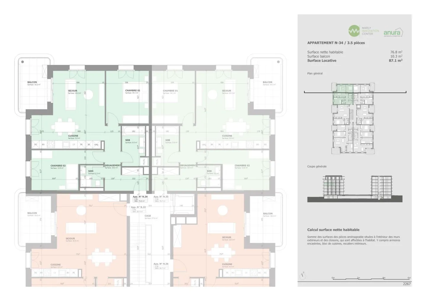 Prairie 4 - 3,5-Zimmer-Wohnung im 3. Stock - Foto 12 von 12