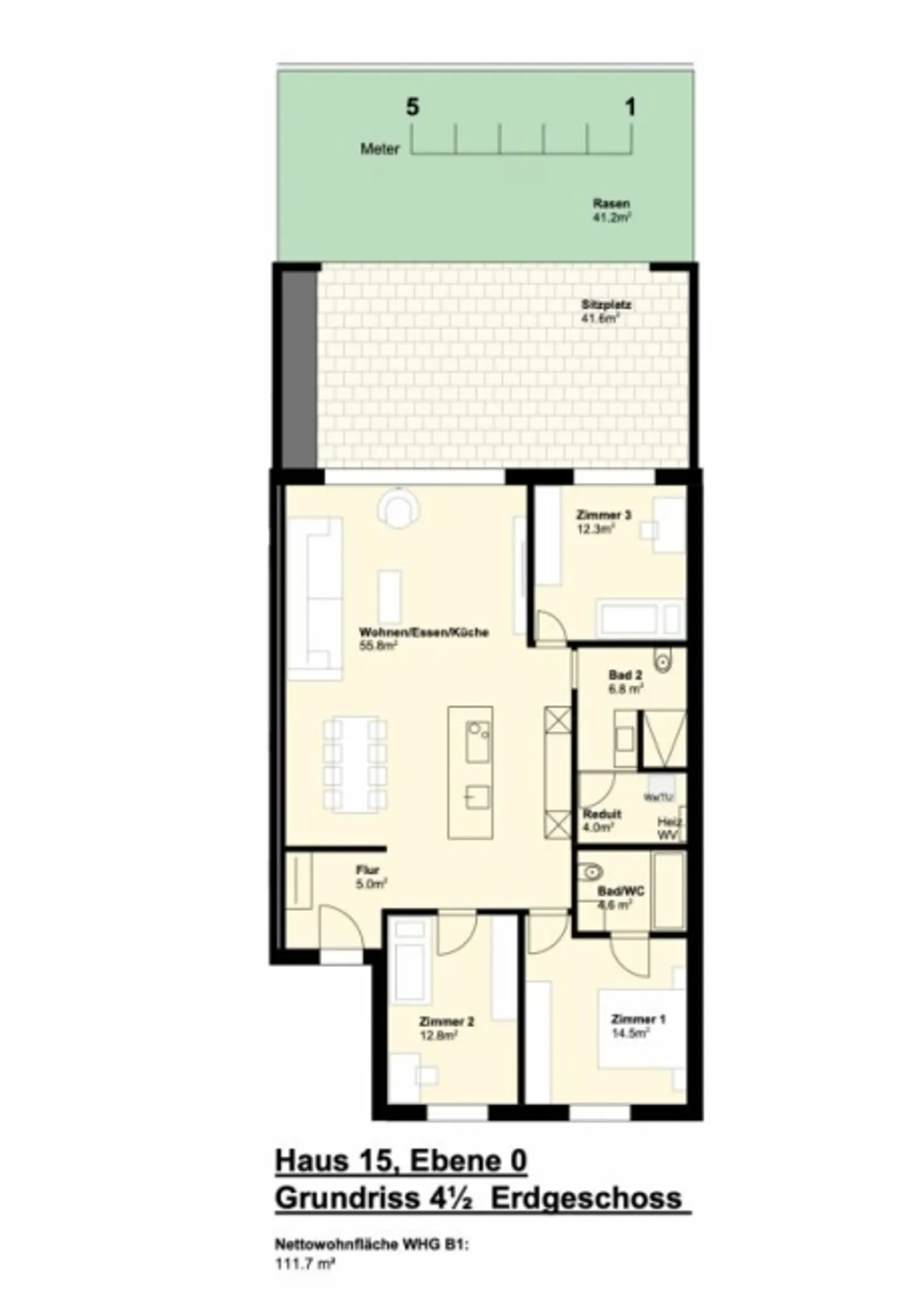 LIVING IN A PERFECT CENTRAL LOCATION; 4 1/2 Room Garden Apartment B1 - Photo 9 of 12