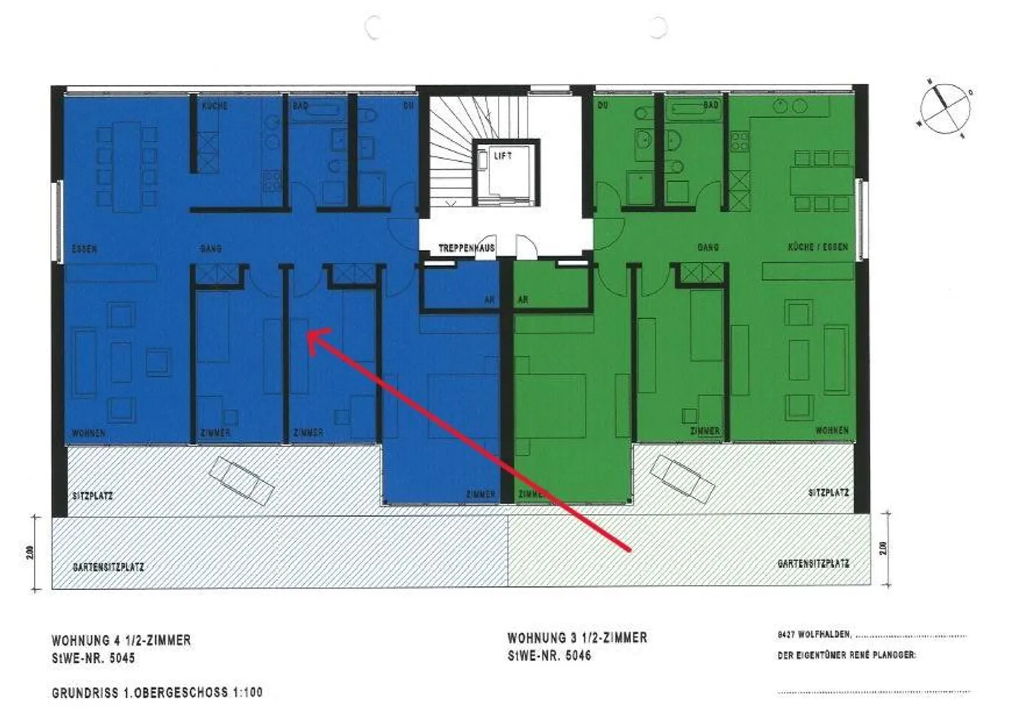 4.5-room apartment in Wolfhalden AR with lake view - Photo 22 of 24