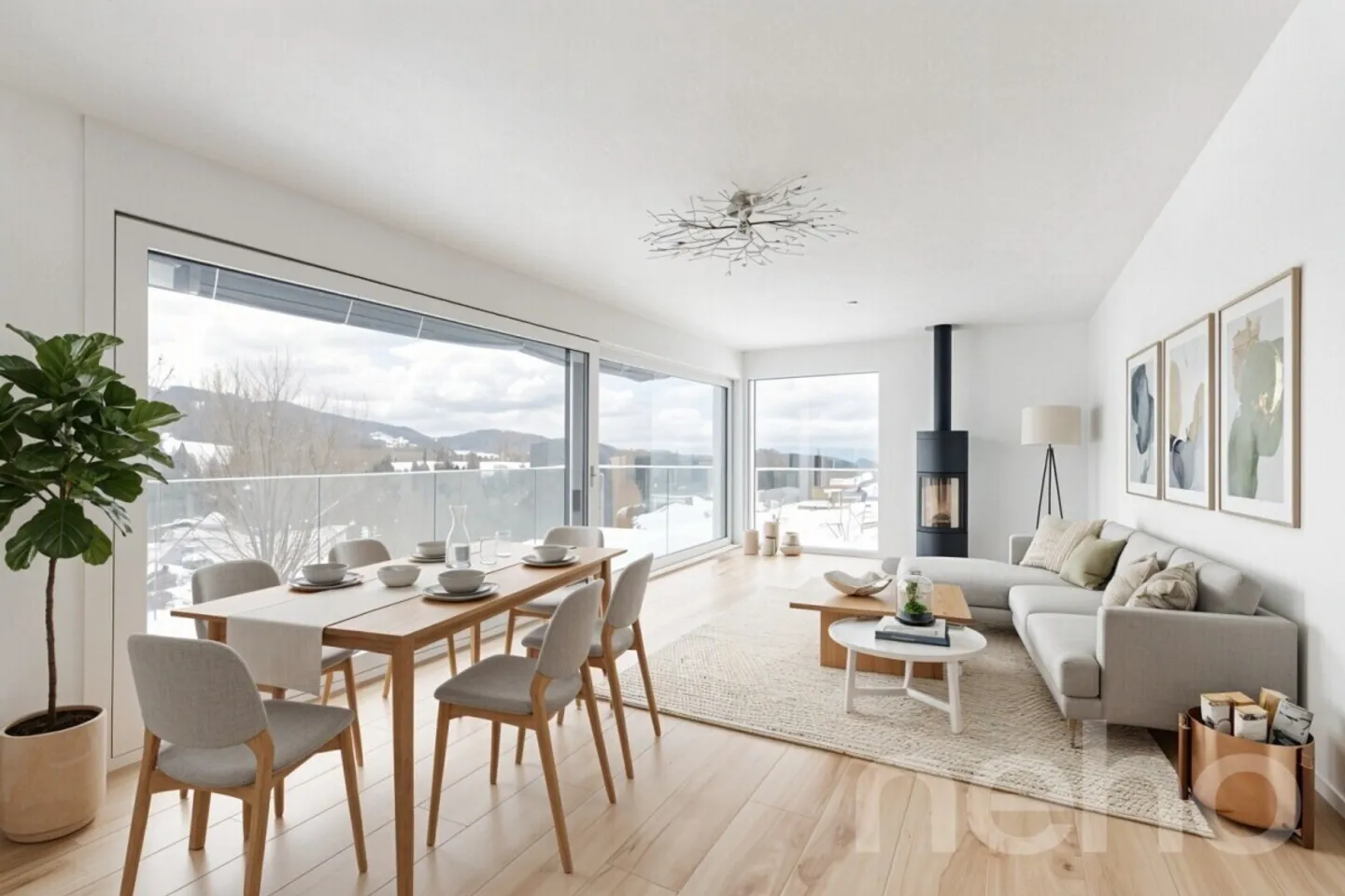 Vivere con vista - Appartamento elegante con terrazza a Plasselb - Foto 4 di 12
