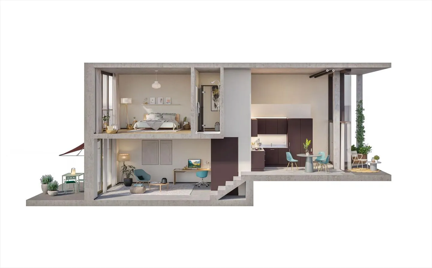 Loft 2.5 pièces - Foto 2 von 6