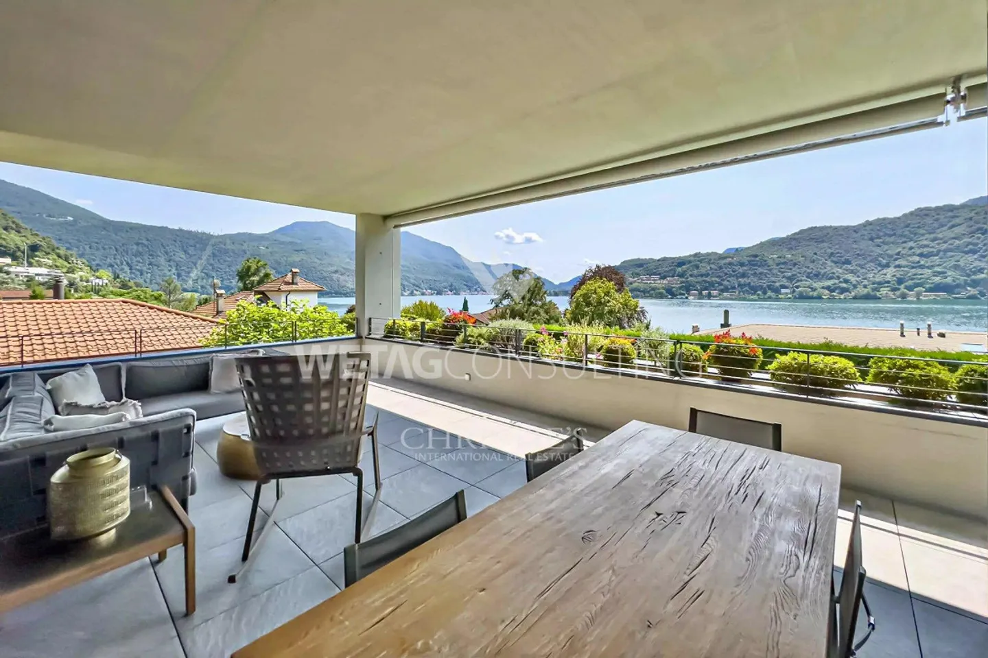 Lugano-Morcote: Villa moderna con piscina, vista lago e area SPA in vendita - Foto 2 di 13