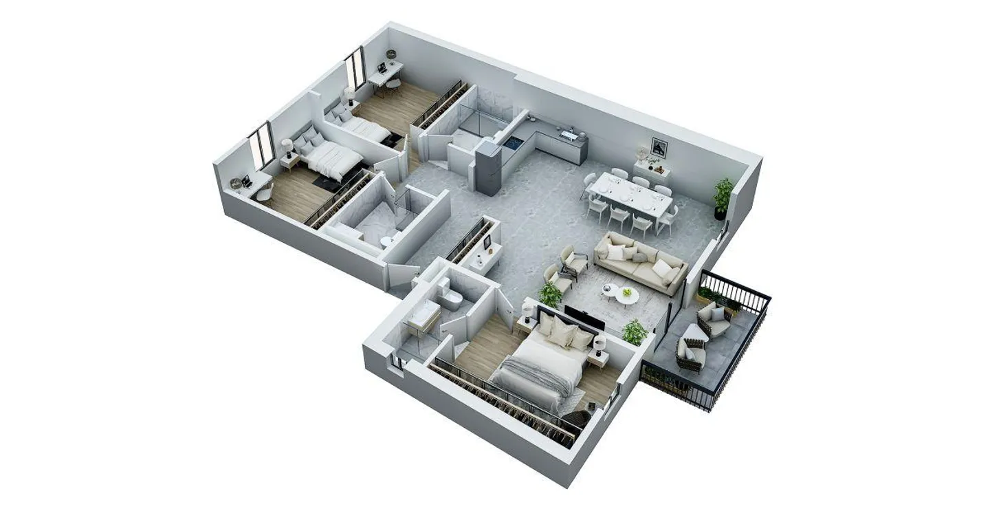 Prächtige 4.5-Zimmer-Wohnung im 1. Stock - Lot B - Foto 4 von 6