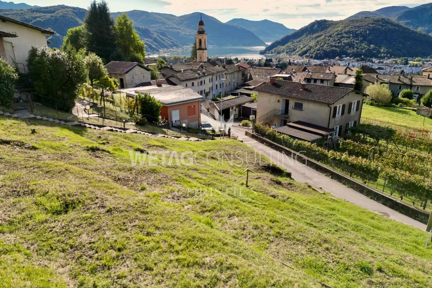 Lugano-Neggio : Terrain à bâtir de 1'137 m² avec vue sur le lac de Lugano à vendre - Photo 5 sur 12