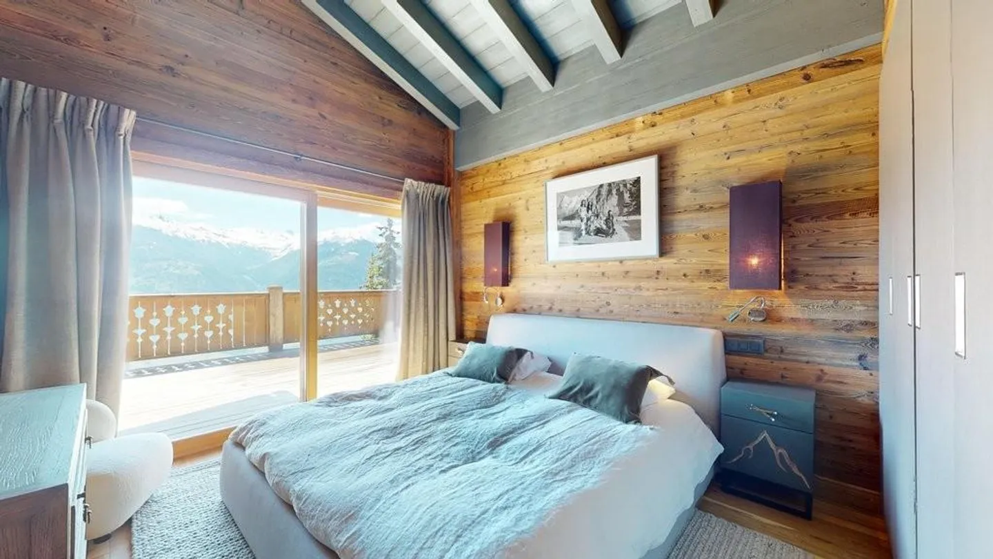 Crans - Chalet de haut standing avec vue imprenable sur les Alpes - Foto 5 von 12