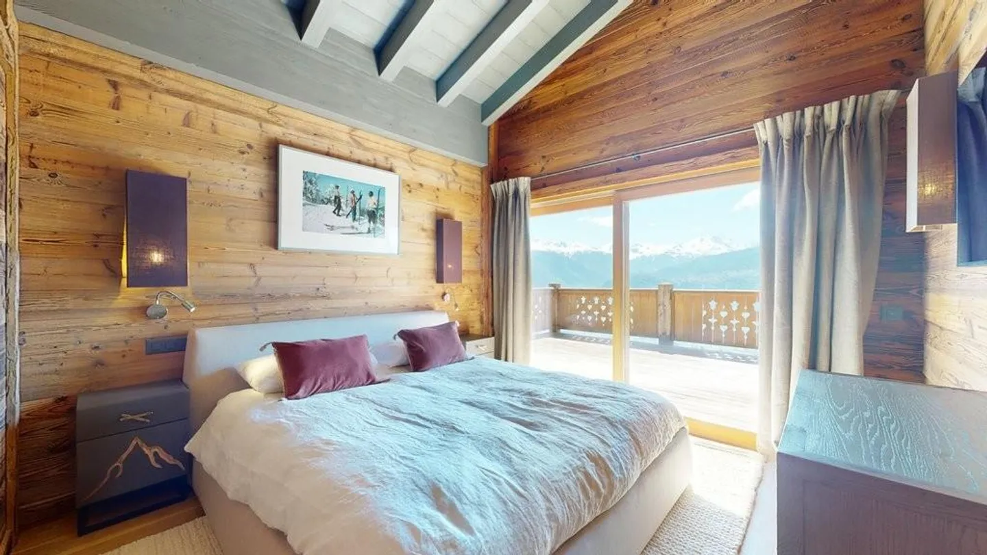 Crans - Chalet de haut standing avec vue imprenable sur les Alpes - Foto 7 von 12
