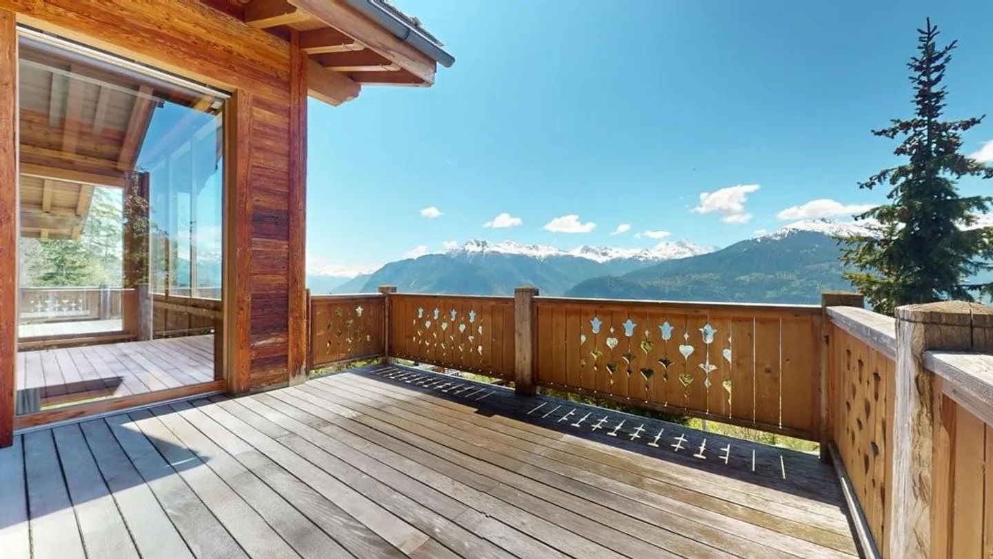 Crans - Chalet de haut standing avec vue imprenable sur les Alpes - Foto 12 von 12