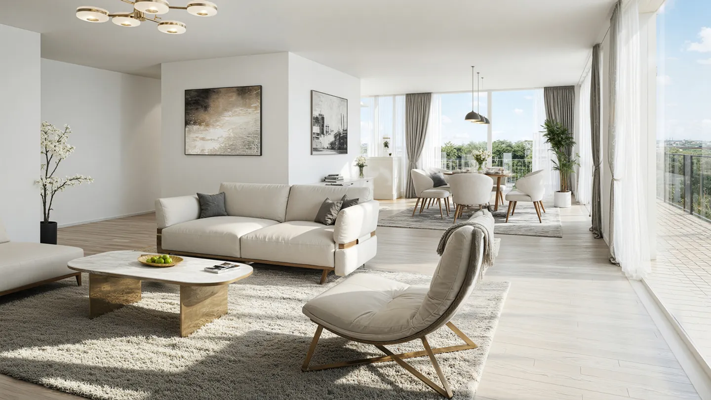 Modernes Attikawohnung mit Terrasse - Foto 1 von 5