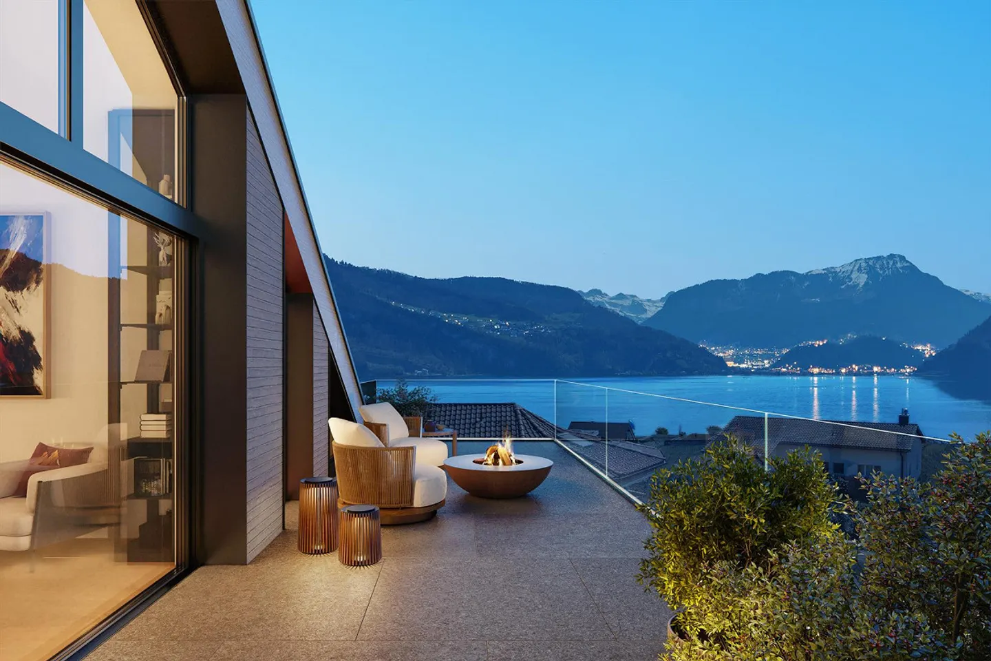 Panorama Villa in Kastanienbaum: Exclusive Expansion, Lake View, Pool &... - Photo 5 of 5
