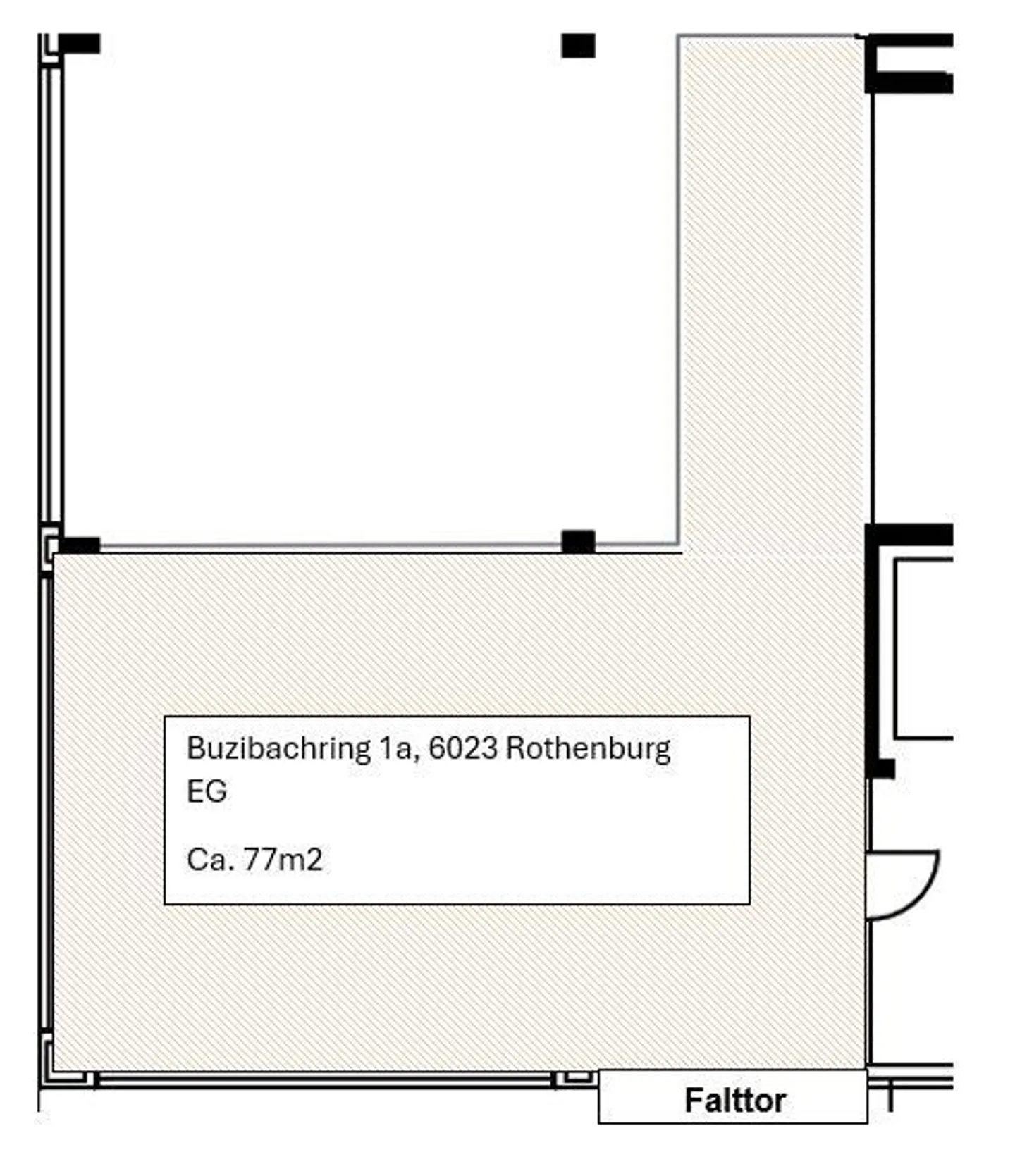 77 m² ground-level, versatile commercial space, room height of 4.10 meters - Photo 3 of 3