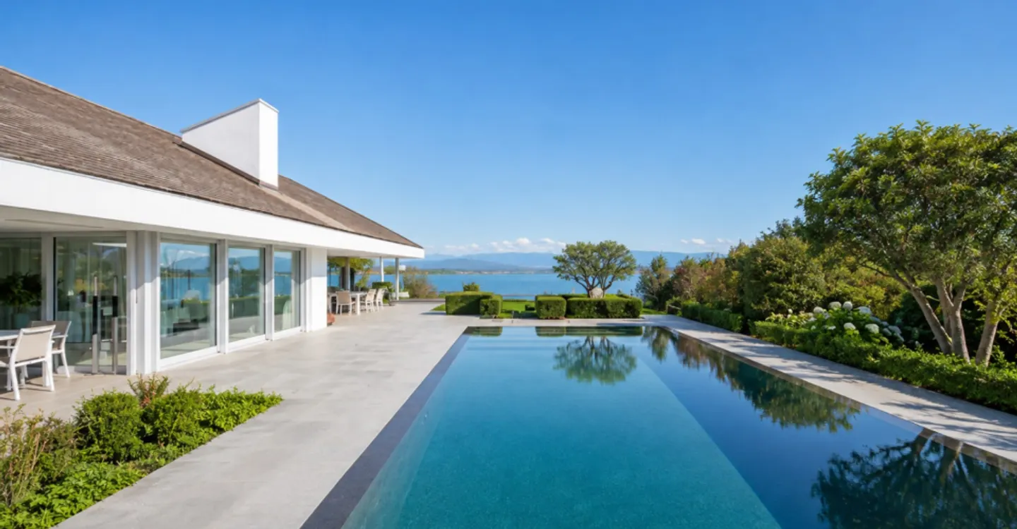 SUPERBA VILLA ECCEZIONALE CON VISTA LAGO IMPAREGGIABILE - Foto 1 di 8