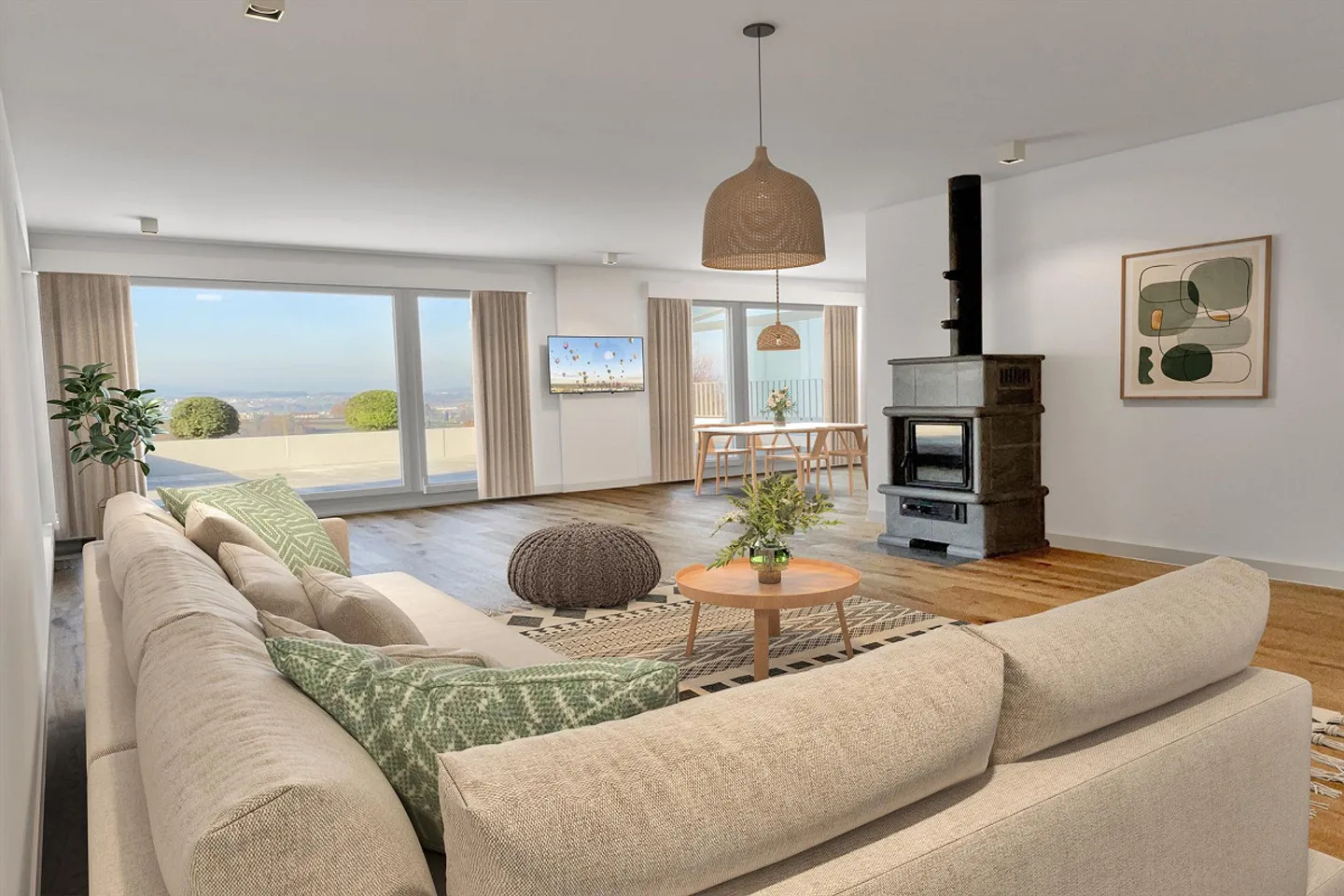 6.5-Room Terrace House with Stunning Panoramic View - Photo 1 of 10