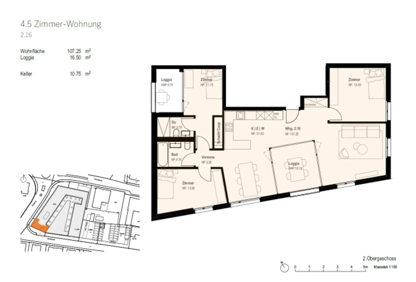 Appartement 4,5 pièces - Première occupation près de la gare - Photo 10 sur 10
