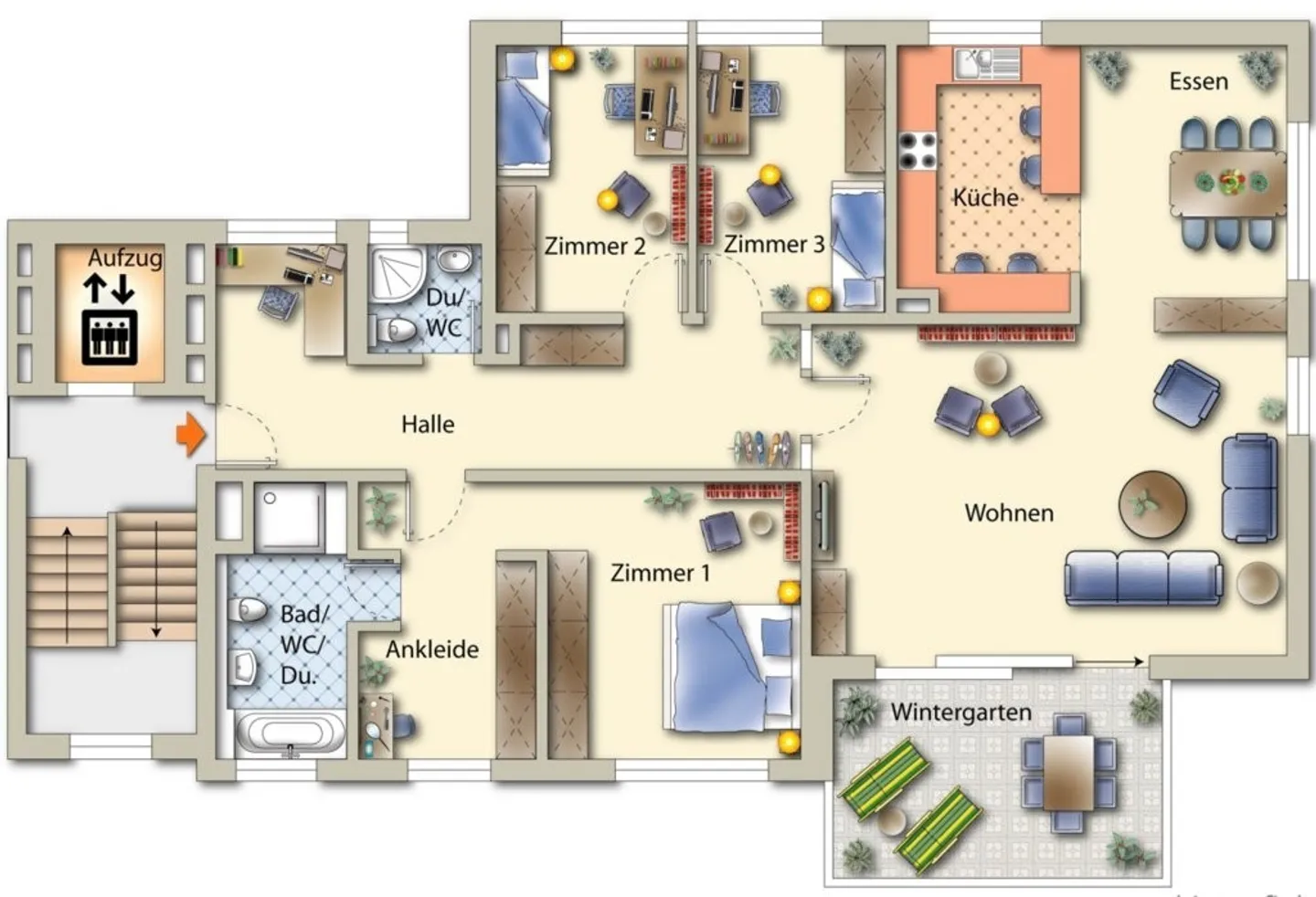 Moderne Wohnung mit Garten - Foto 8 von 8