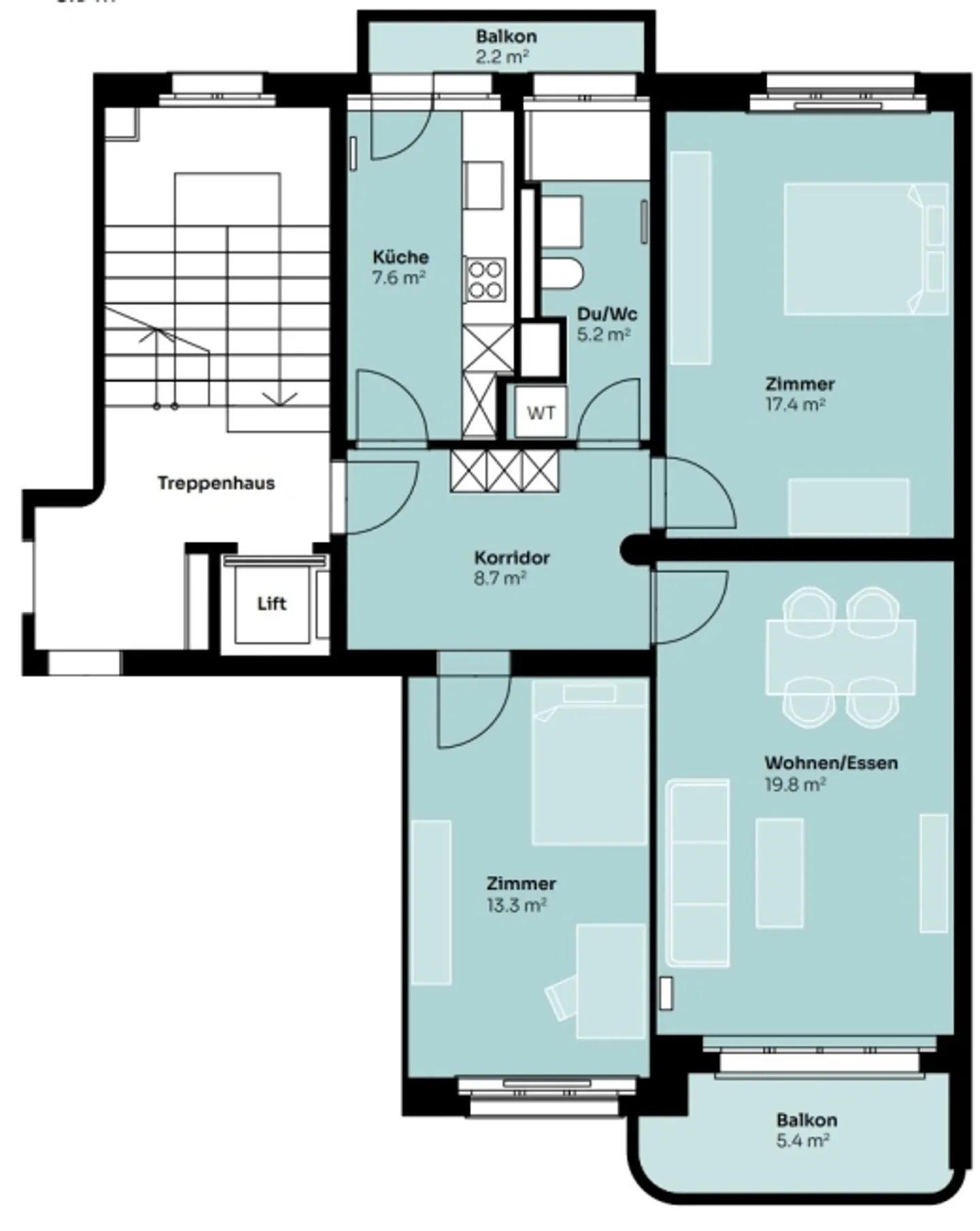 3.5 Room apartment - Photo 4 of 8