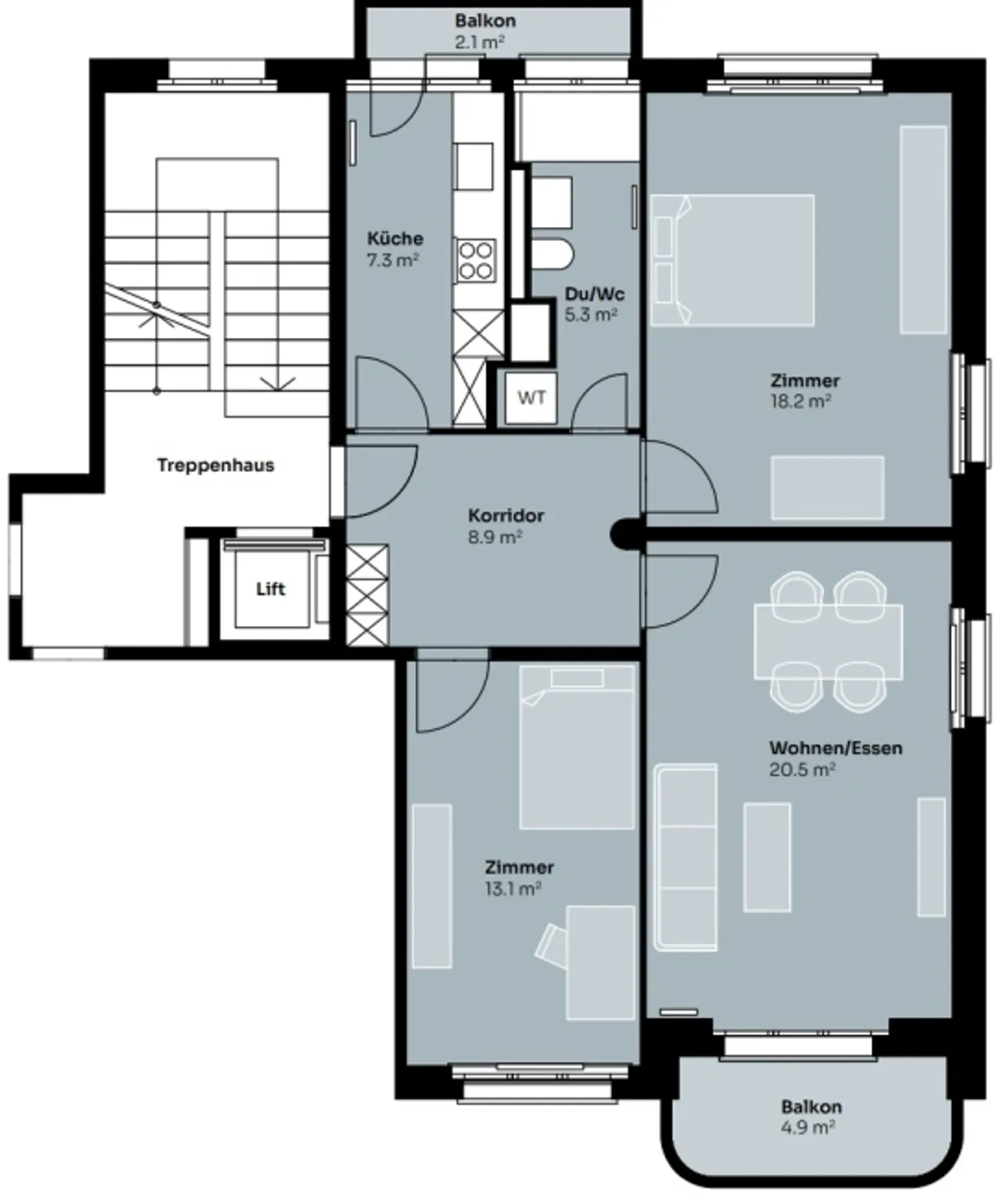 3.5 Room apartment - Photo 6 of 8