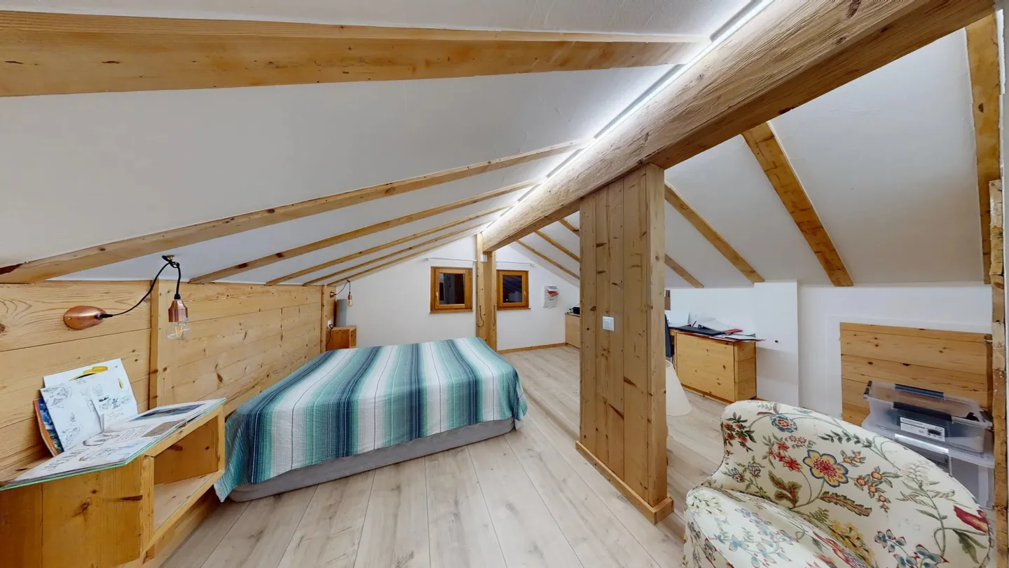 Wunderschönes Chalet mit 5,5 Zimmern und Panoramablick in einer Zweitwohnung - Foto 27 von 38