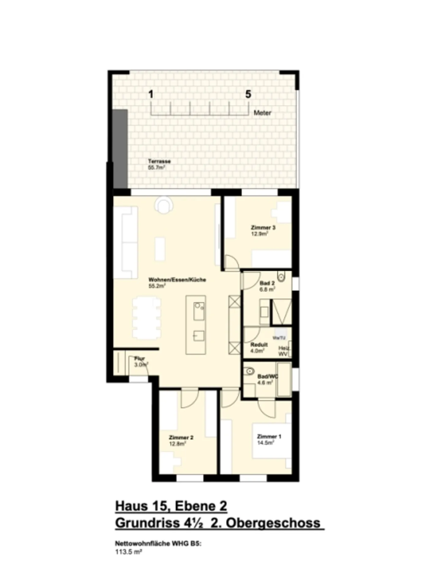 Modernes Apartment mit Terrasse - Foto 7 von 11