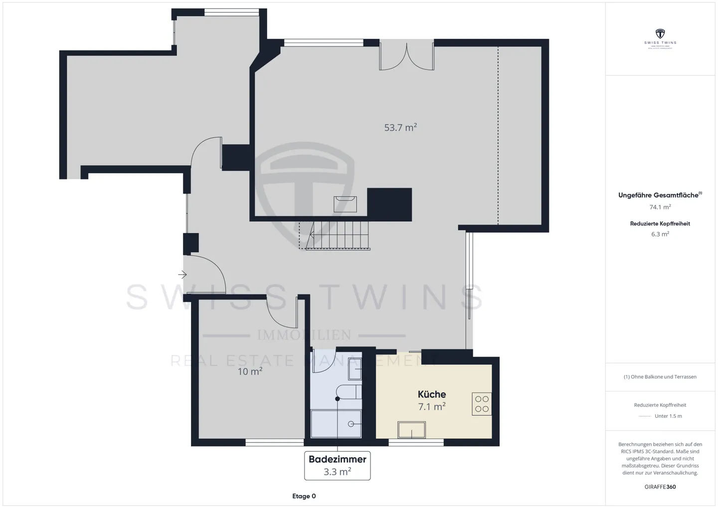 Appartement penthouse exclusif au cœur de Horw avec vue sur le Pilatus - Photo 15 sur 17
