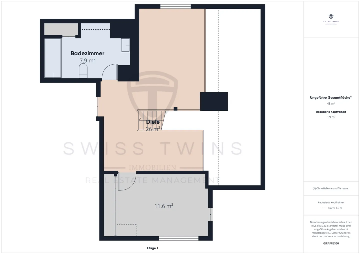 Appartement penthouse exclusif au cœur de Horw avec vue sur le Pilatus - Photo 16 sur 17