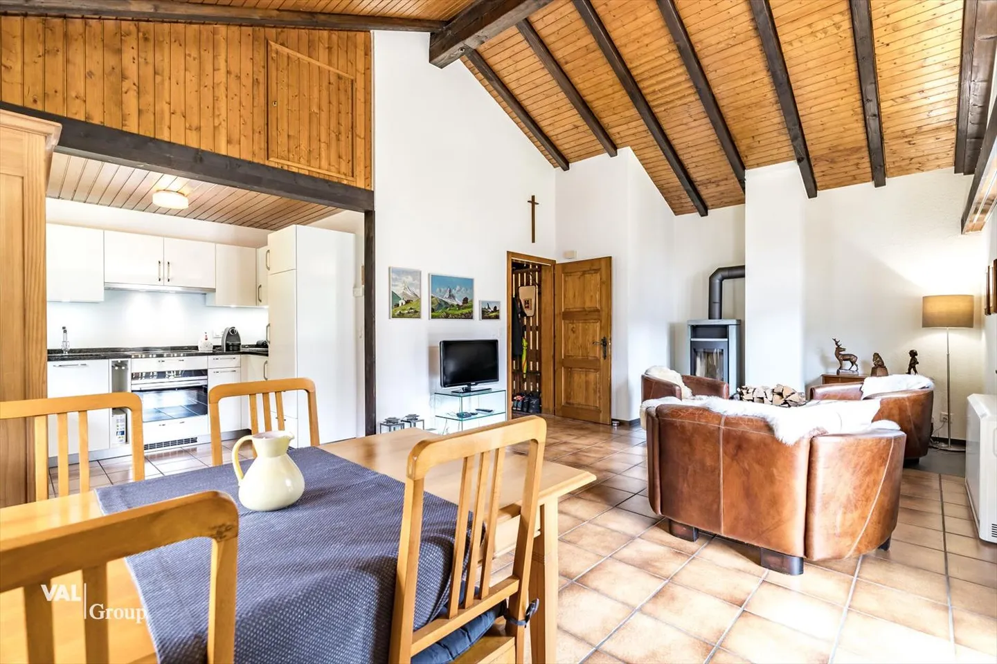 Rifugio alpino con vista - Chalet di 4,5 stanze a Hublen vicino a Grächen - Foto 6 di 13