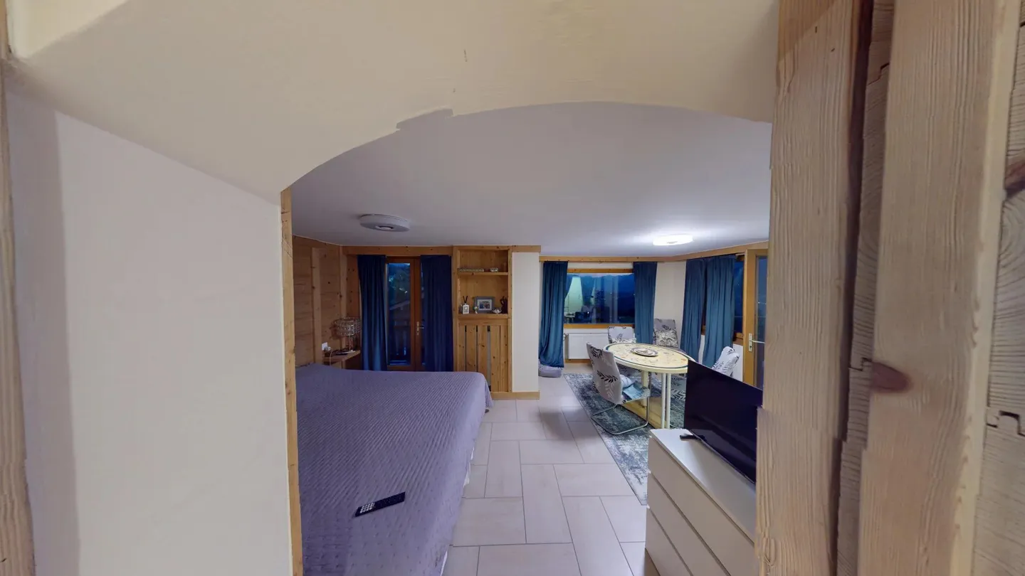Wunderschönes Chalet mit 5,5 Zimmern und Panoramablick in einer Zweitwohnung - Foto 18 von 38