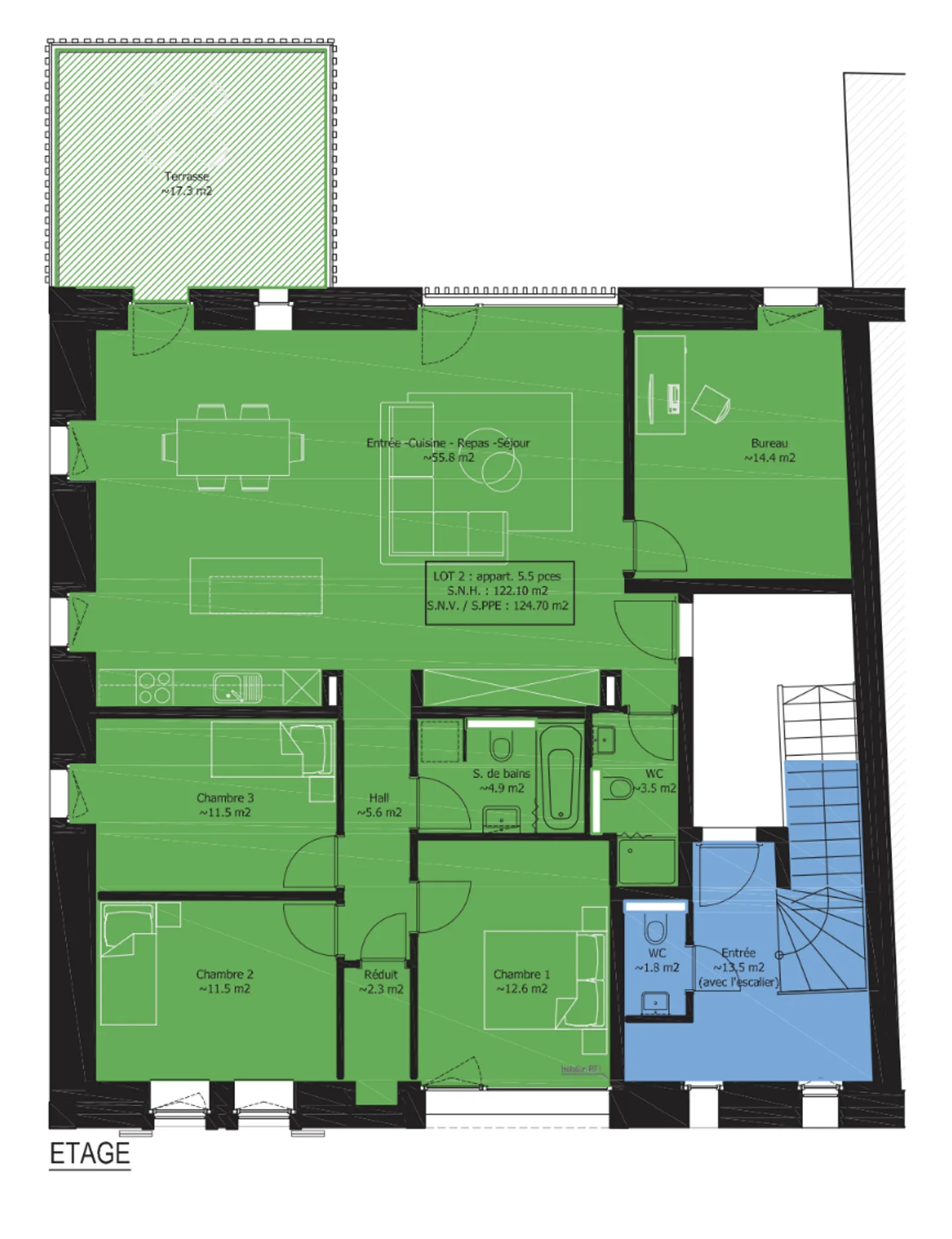 New construction in Cronay. 3 spacious apartments of 4.5 and 5.5 rooms. - Photo 10 of 13