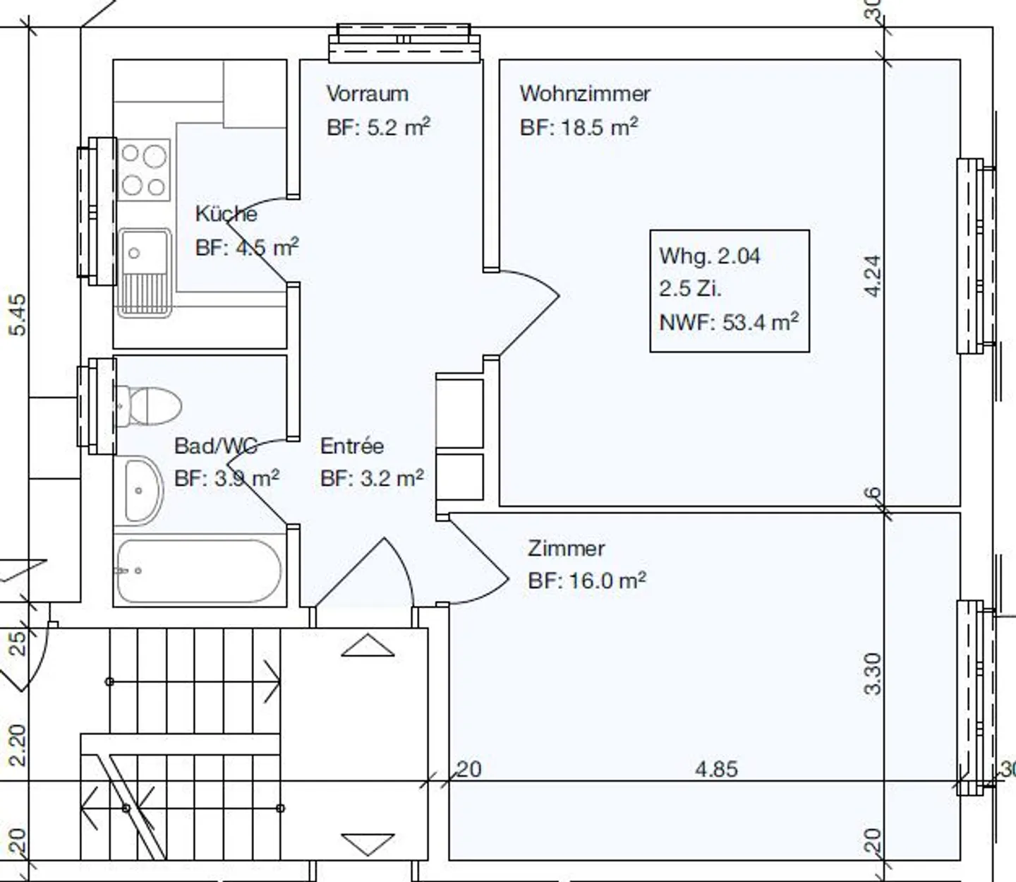Geräumige 2,5 Zimmer Wohnung im Grünau-Quartier - Foto 2 von 10
