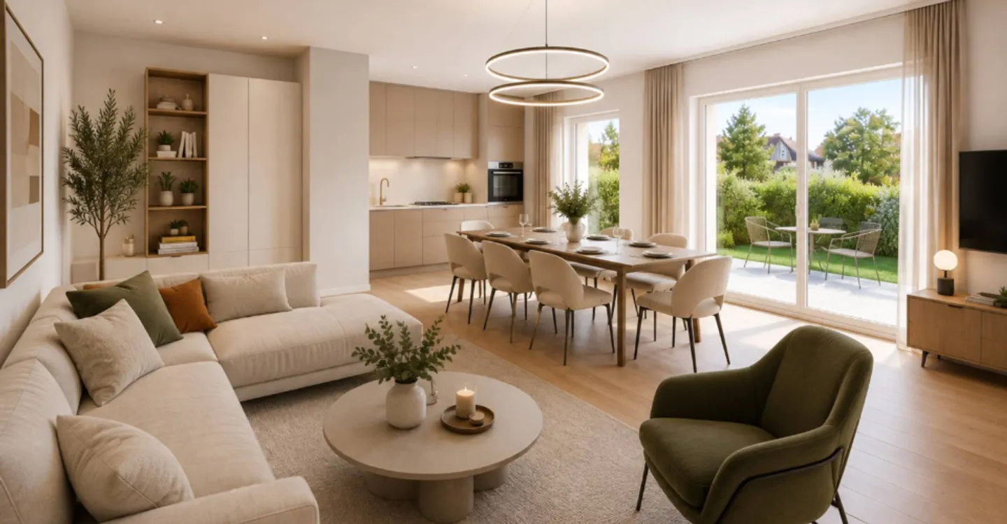 Denges - Garden-level apartment with 3.5 rooms - 88 m² with 12 m² terrace and 28 m² garden - Photo 3 of 5