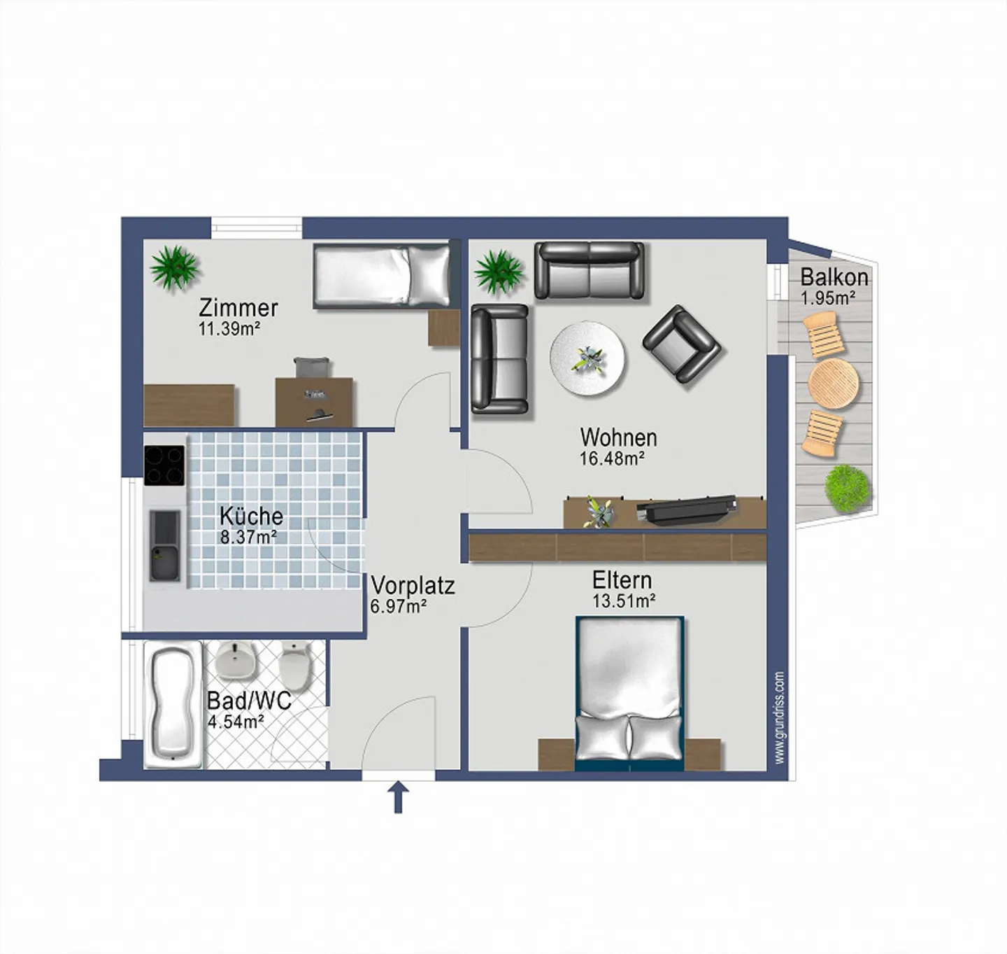 Appartement 3.0 pièces avec grand balcon - Photo 9 sur 11