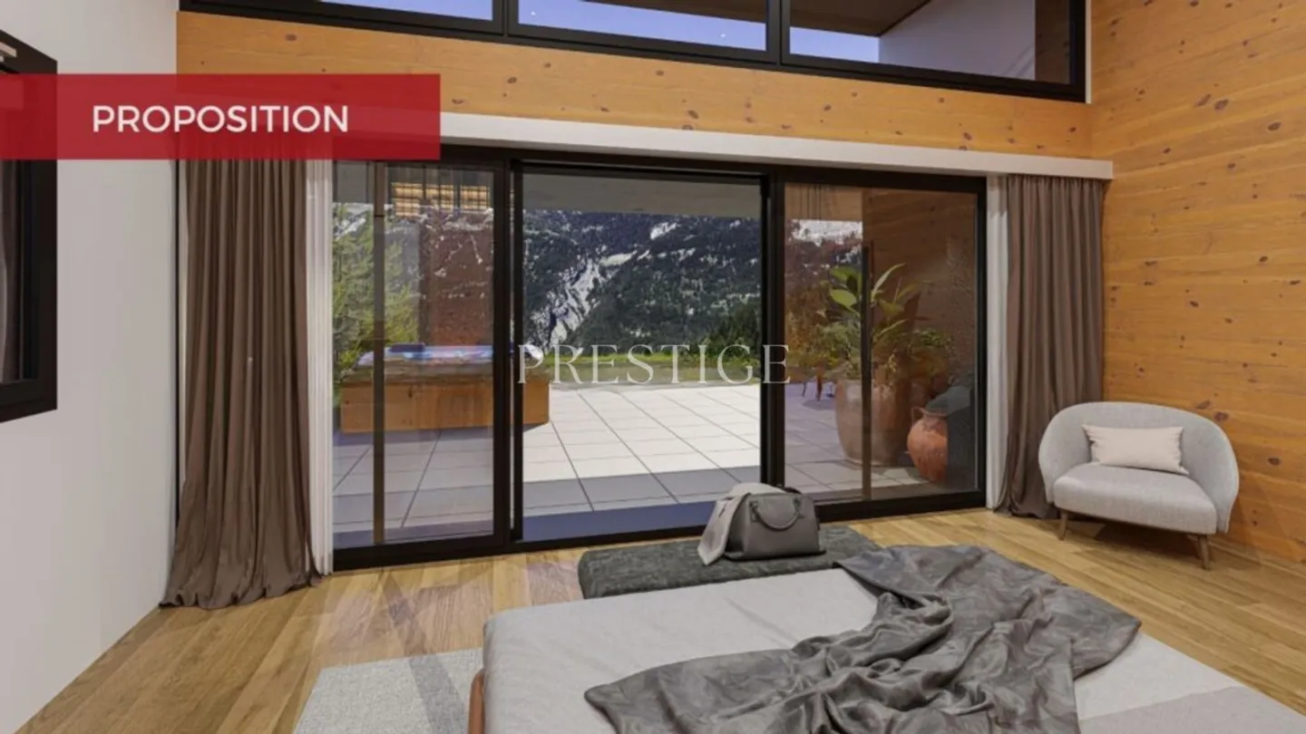 Chalet Star of the Snow: Alpine charm and exceptional panoramic view - Photo 6 of 15