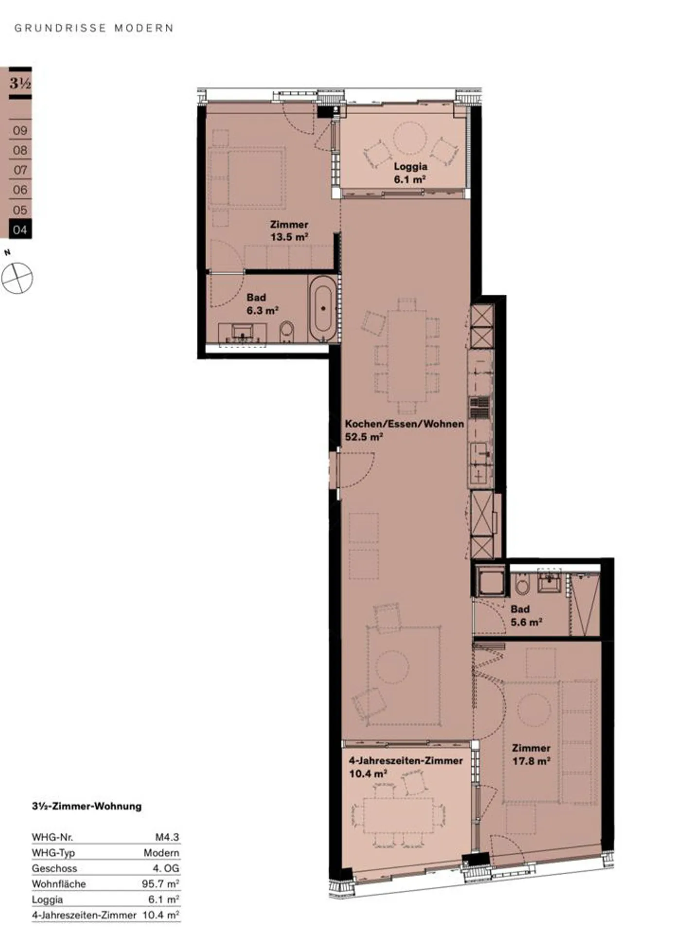 APPARTEMENT 3½ PIÈCES À ZURICH - DISTRICT 4, MEUBLÉ, TEMPORAIRE - Photo 10 sur 10