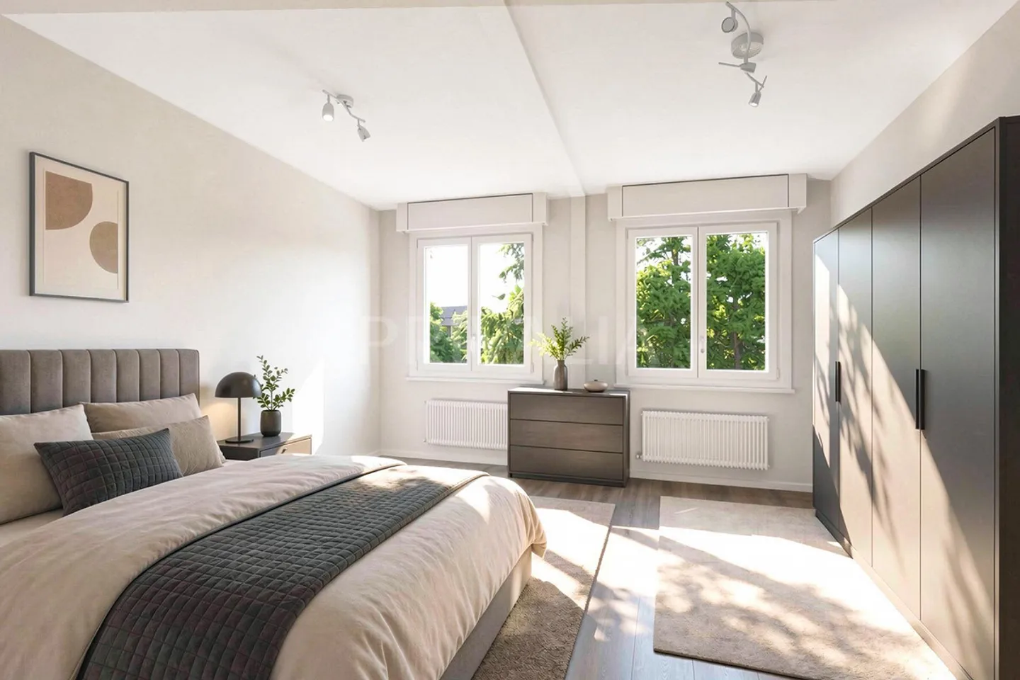 Exclusively: Spacious 5-room apartment with balcony and garage in Onex - Photo 3 of 5