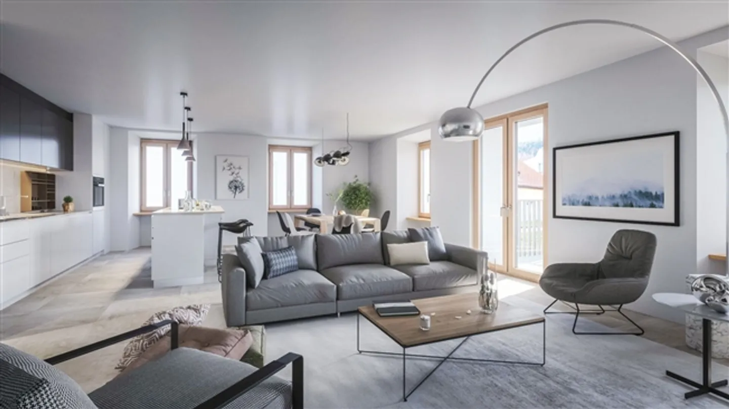 Bright and spacious 5.5-room apartment with large balcony and evening sun - Photo 2 of 6