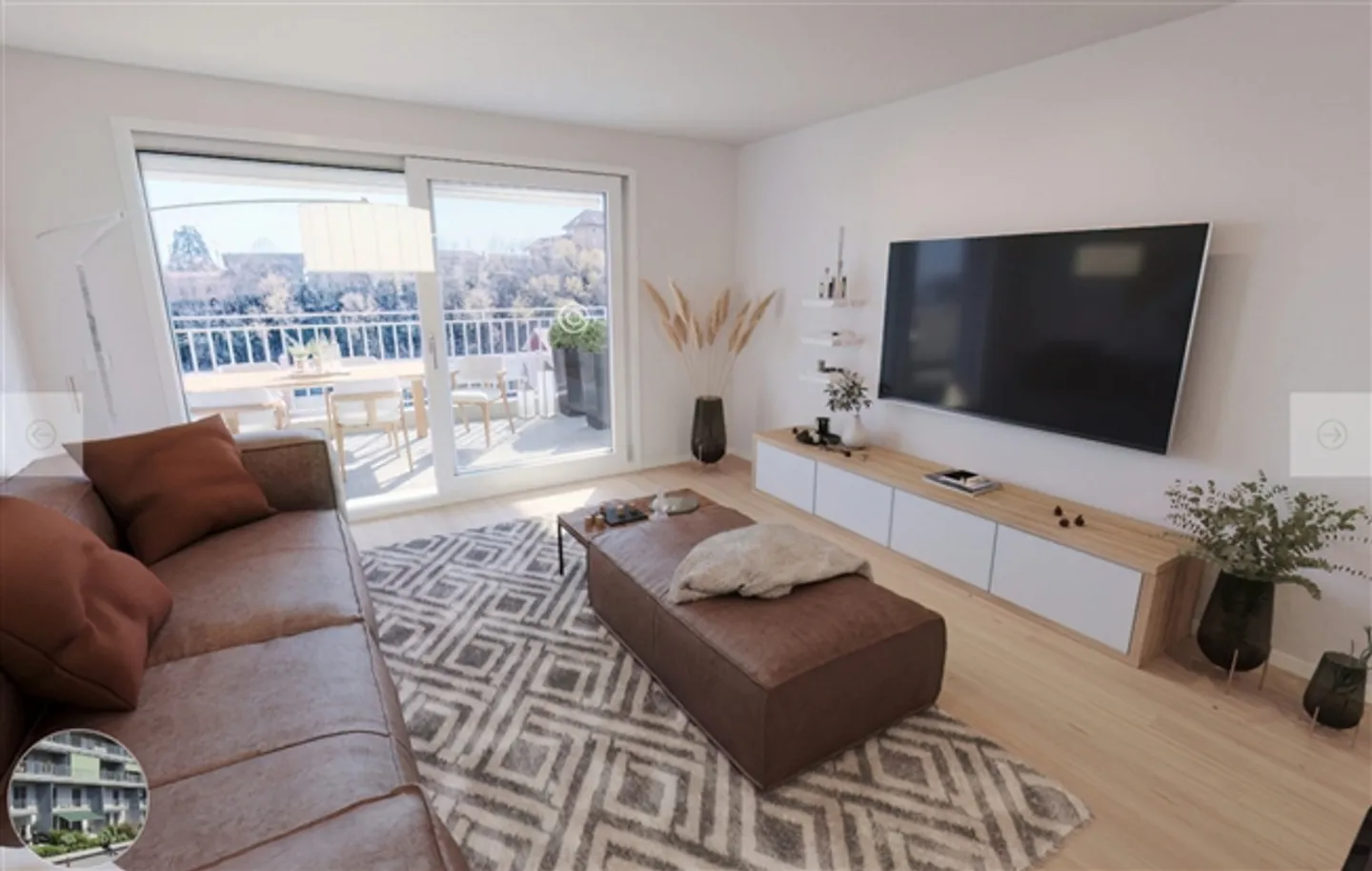 Spacious 4.5-room apartment with 52 m2 living room plus terrace - Photo 2 of 7
