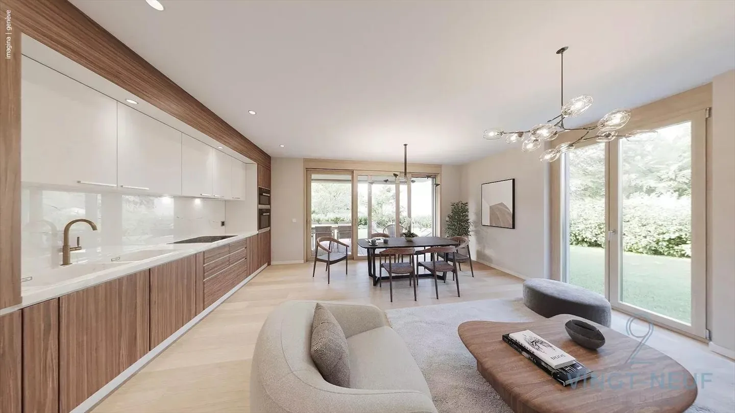 Appartement de quatre pièces avec jardin à Onex - Photo 4 sur 10