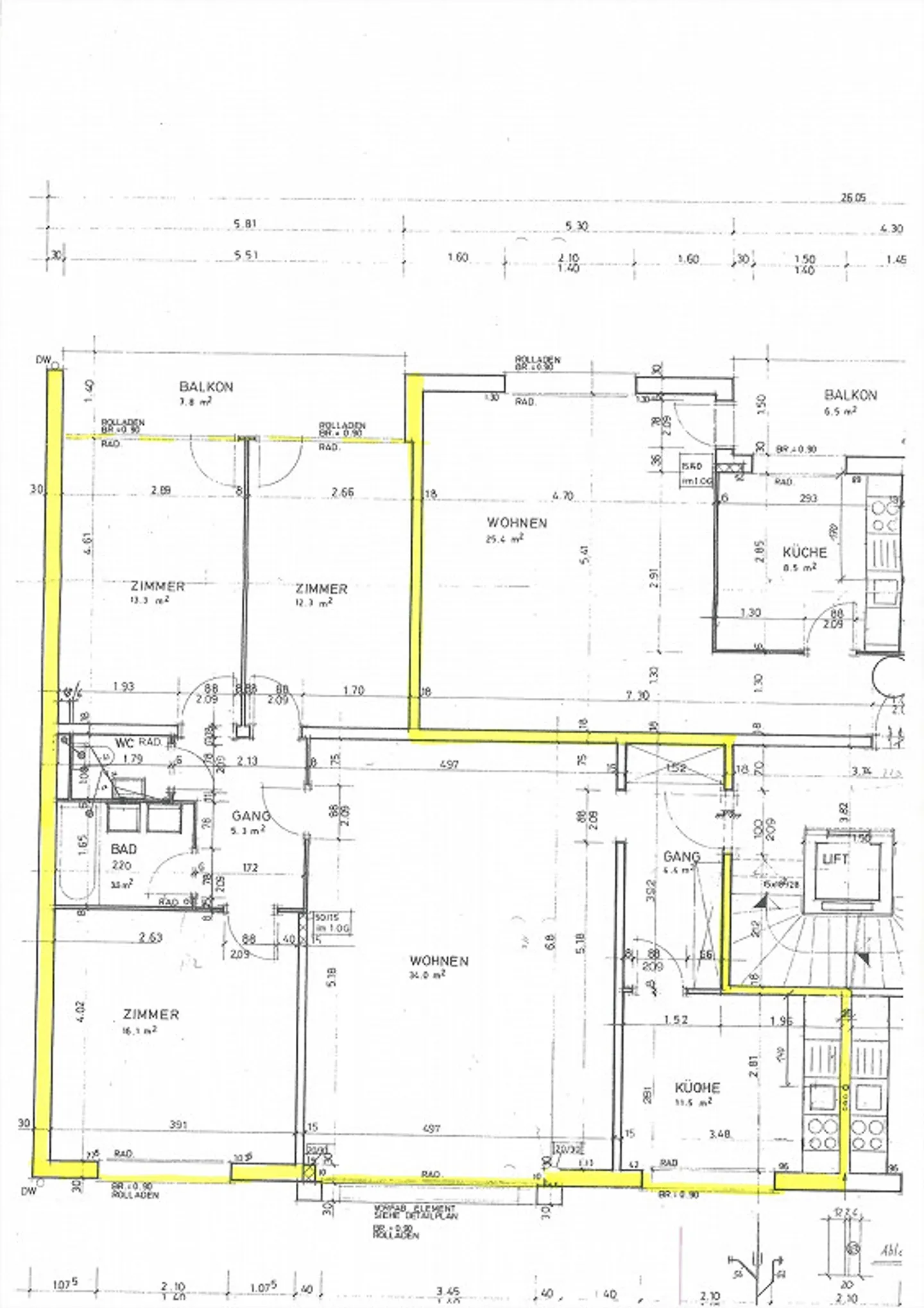Appartamento 4,5 stanze nel vecchio centro del villaggio di Münchenstein - Foto 3 di 12